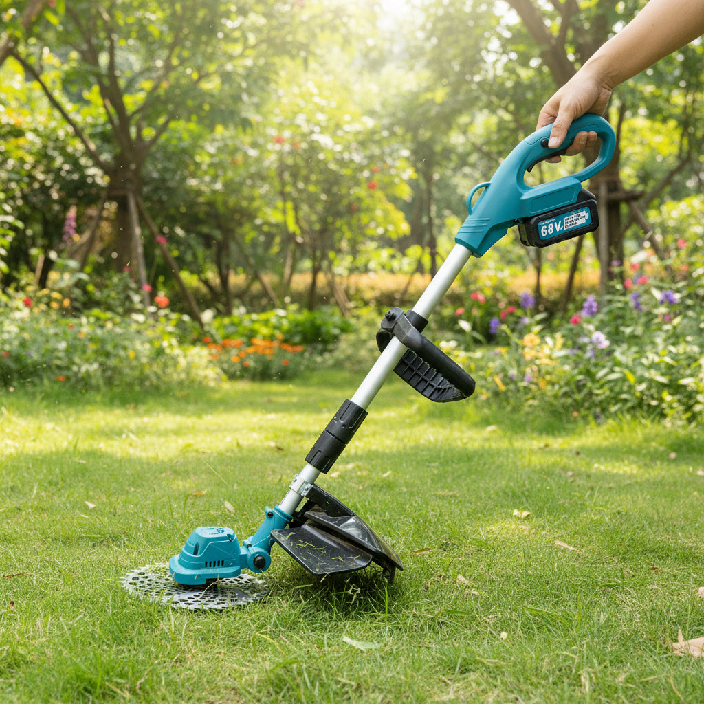 Professional Cordless Brushless 1400W GRASS TRIMMER | Dual Blade | Adjustable Length