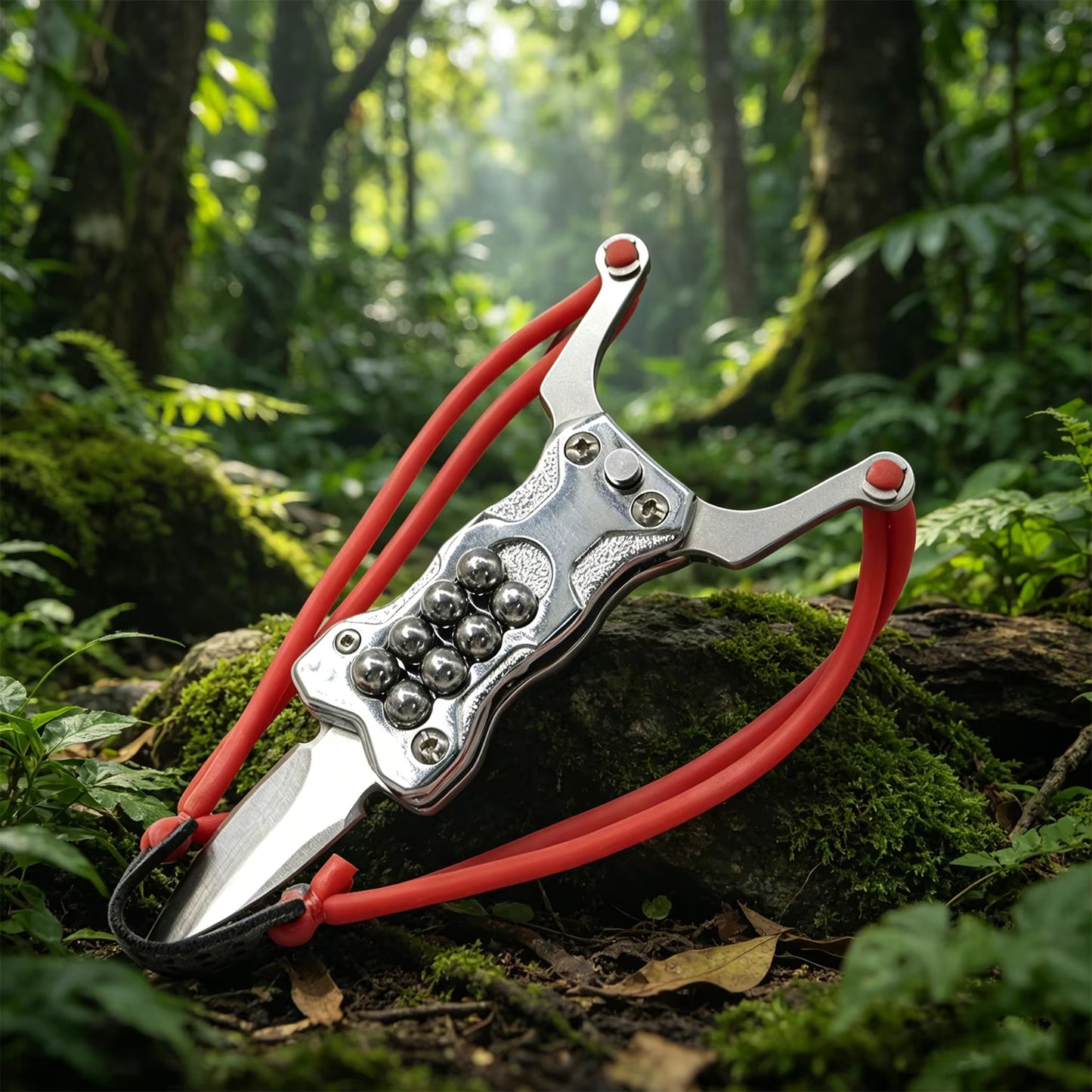 New Multifunctional EDC Hunting Mini Magnetic Slingshot With Ctical Knife