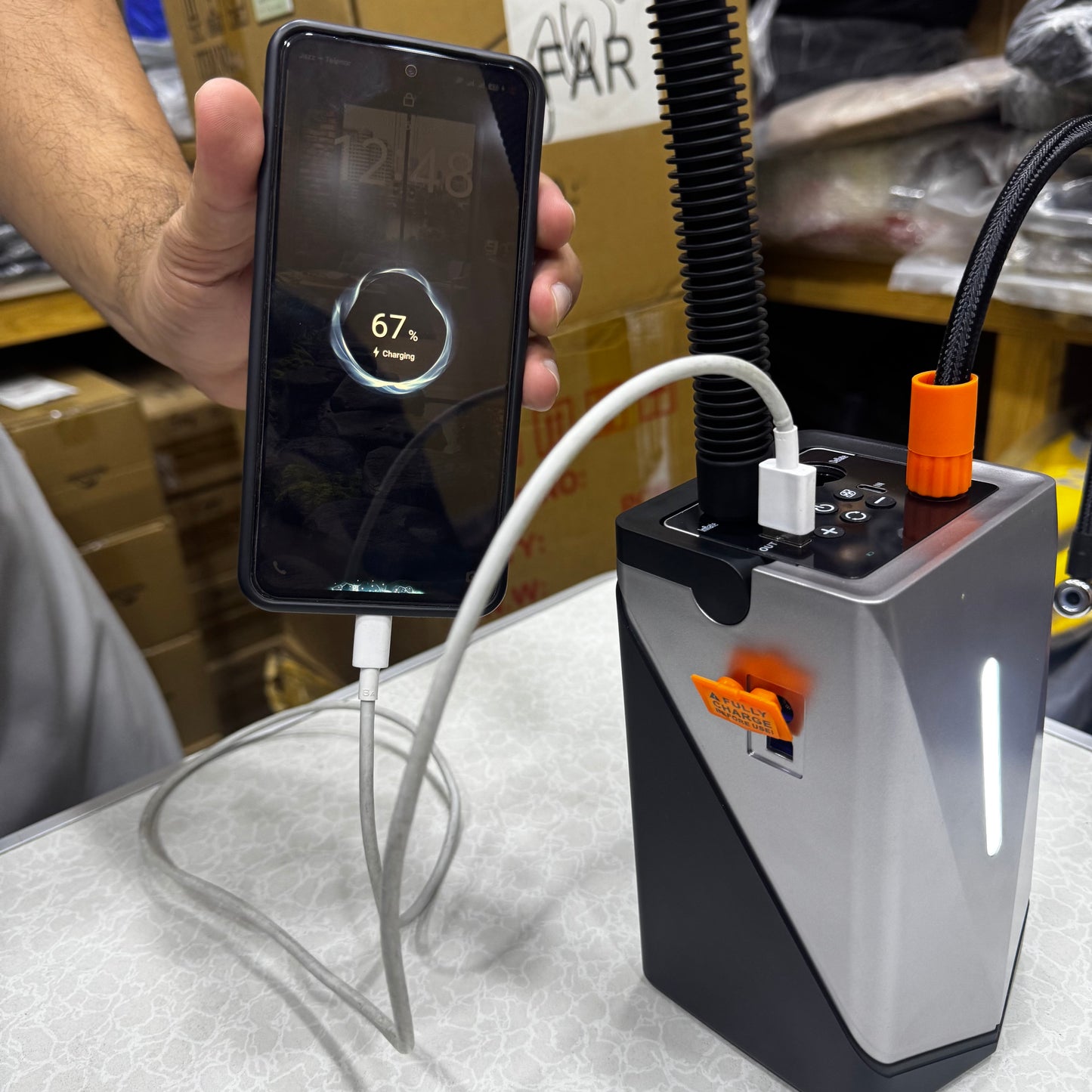 Potable 6 In 1 Jump Starter+Air Compressor & Powerbank GF01