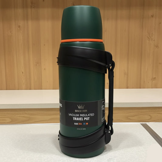 2L Travel Thermos Flask Outdoor Stainless Steel Thermos 12 Hours Working