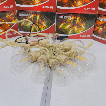 Halloween New 8 LED Retro String Light with Jute Rope