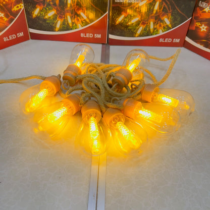 Halloween New 8 LED Retro String Light with Jute Rope