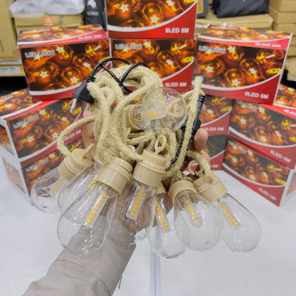 Halloween New 8 LED Retro String Light with Jute Rope