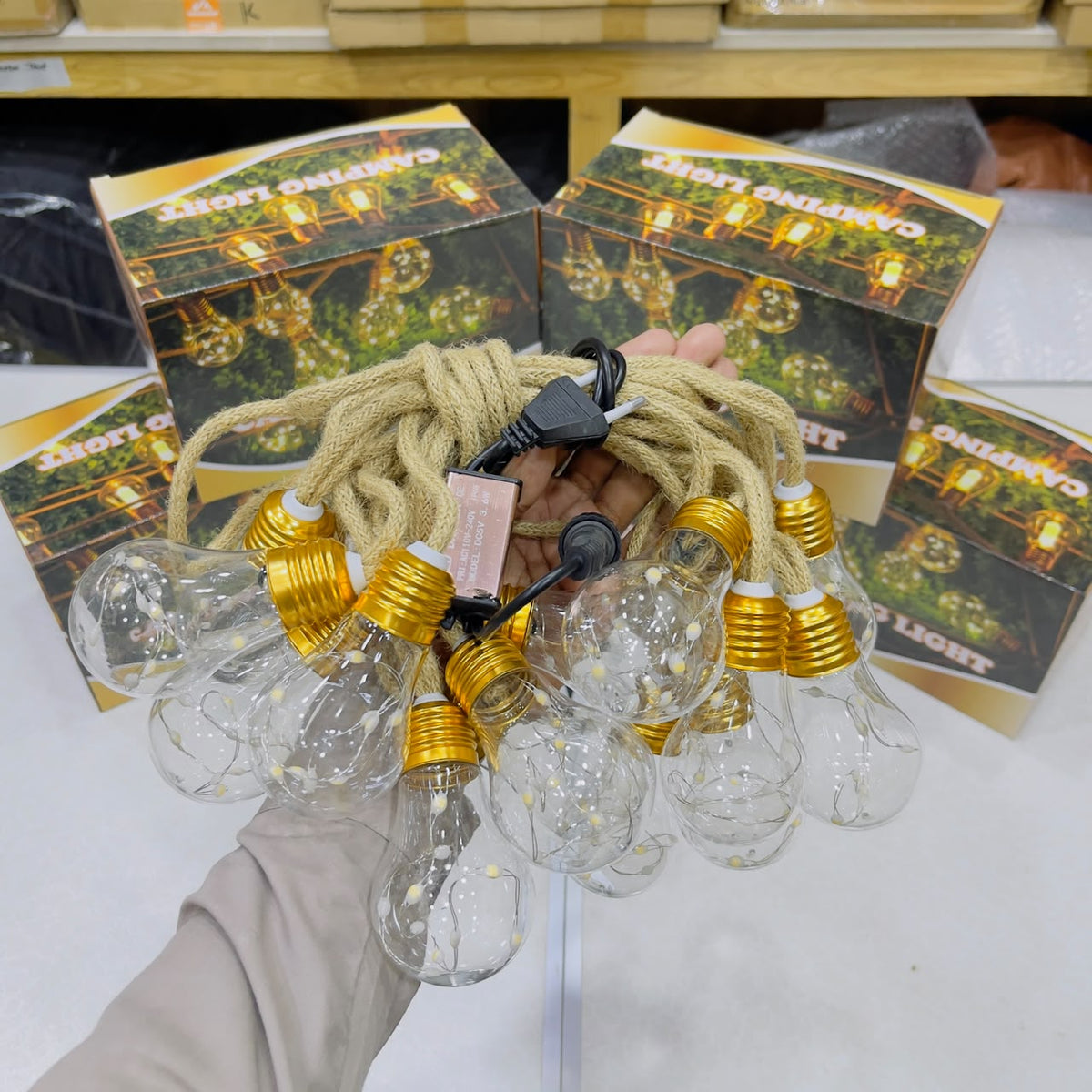EverGlow New 14 LED Hanging Fairy Light with Jute Rope