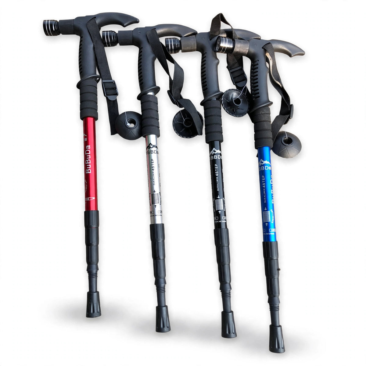 Tactical High Quality Alluminium Hiking stick with Led Flashlight