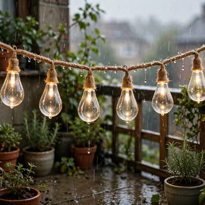 Halloween New 8 LED Retro String Light with Jute Rope