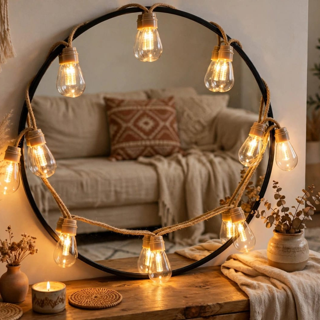 Halloween New 8 LED Retro String Light with Jute Rope