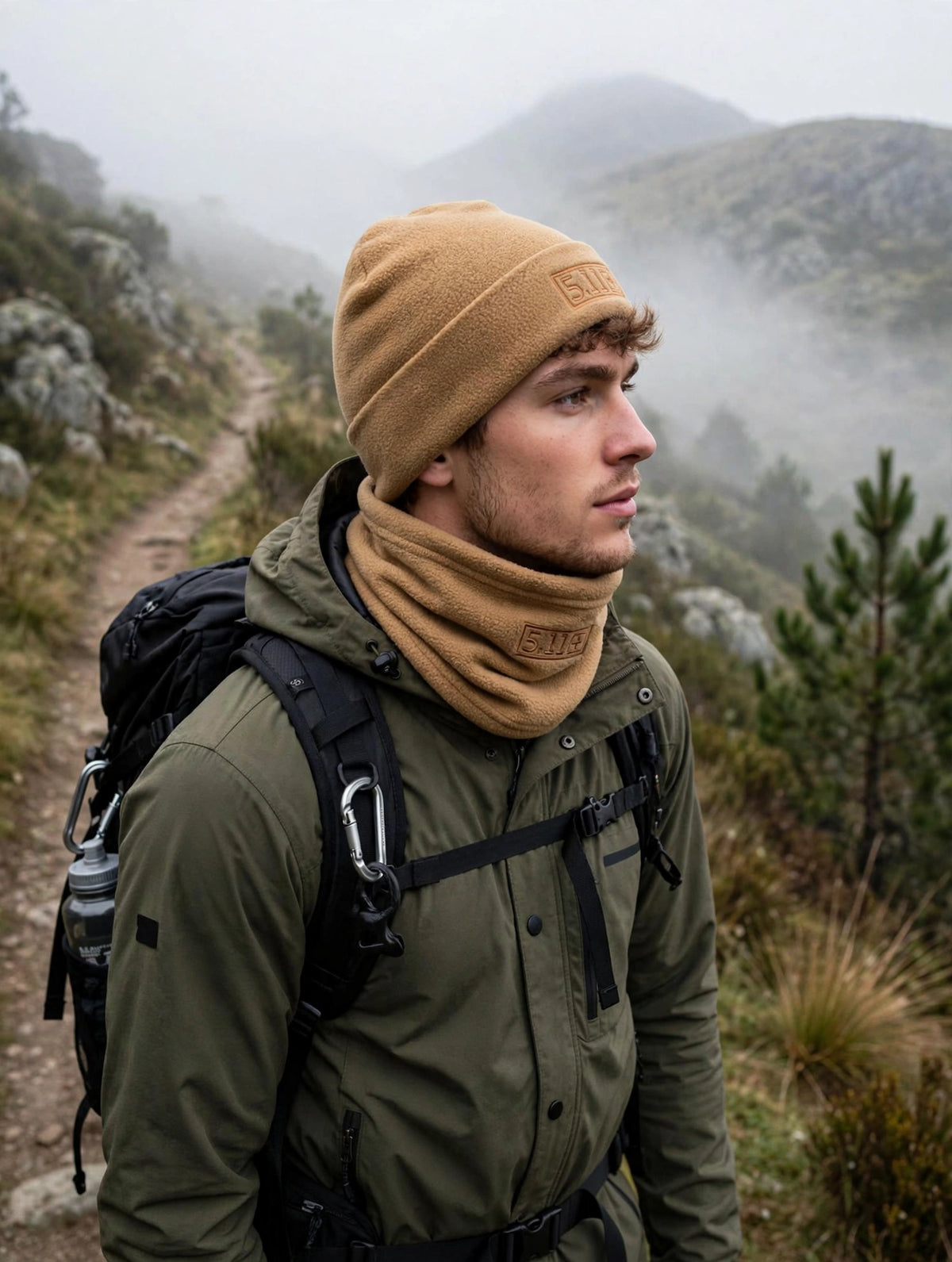 5.11 Thickened Fleece Winter Hat with Neck cover