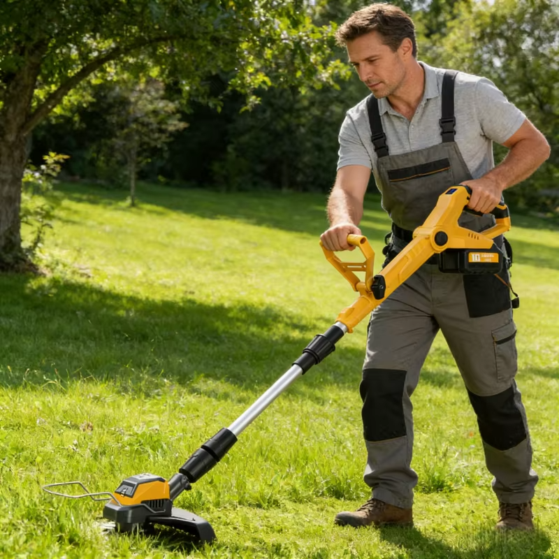 Professional Cordless Brushless 1400W GRASS TRIMMER | Dual Blade | Adjustable Length
