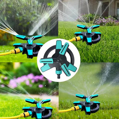 Glitter Rotating 3 head Sprinkler Blue