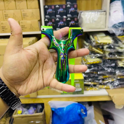 Hunting Colorful Heavy-Duty Full Metal Dragon Eye Slingshot With Ball Storage Design