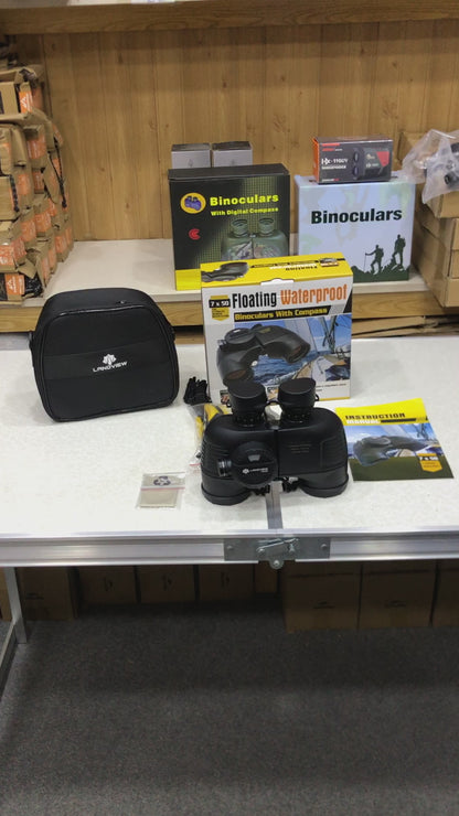 LANDVIEW 10X50 Marine Waterproof Binoculars with Compass