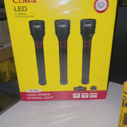 COBA Pack Of 3 COMBO Multifunctional Long Range Torches