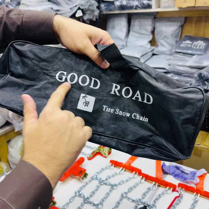 8Pcs Stainless Steel Anti-Slip/Anti-Skid Snow Chains For Car Tyres